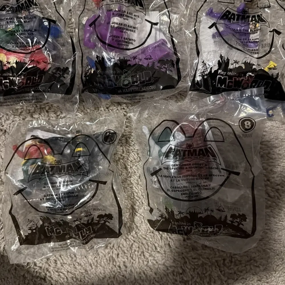 2011 Batman The Brave And The Bold Set of 7 Mcdonalds Happy Meal Toys sealed